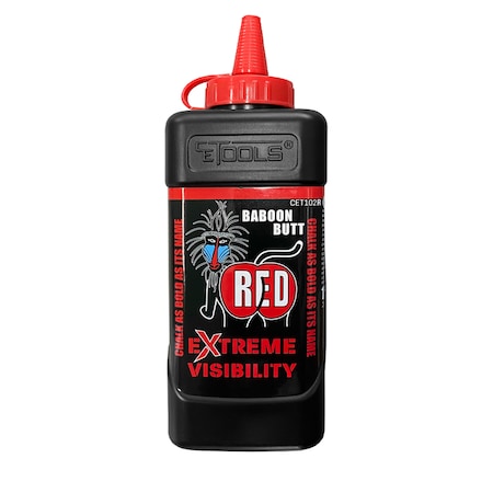 Ce Tools CE Tools 10 oz Permanent Extreme Visibility Marking Chalk Baboon Butt Red 1 pk CET102R